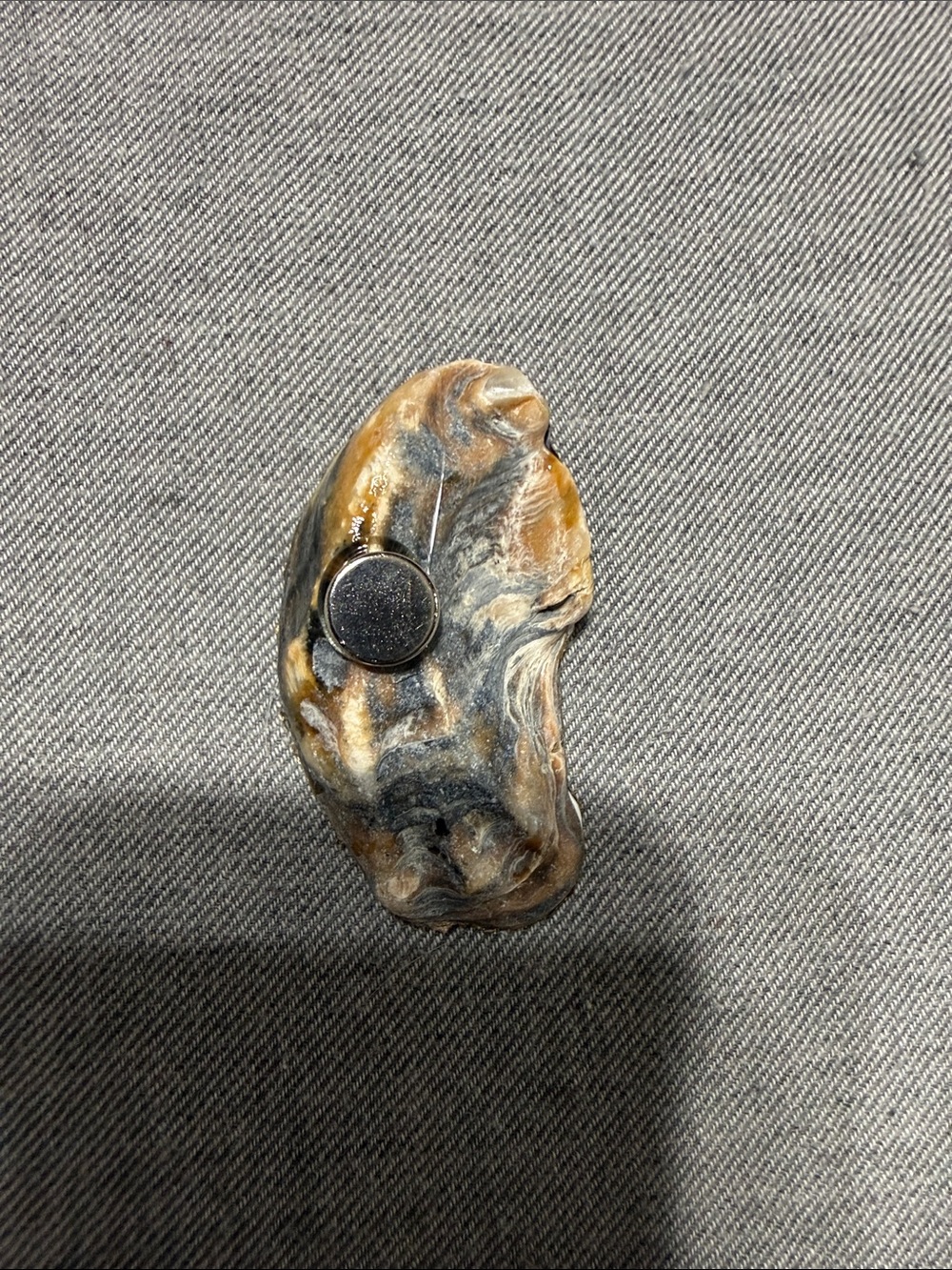 Handmade Blue Patterned Shell Magnet - Picture 4 of 6